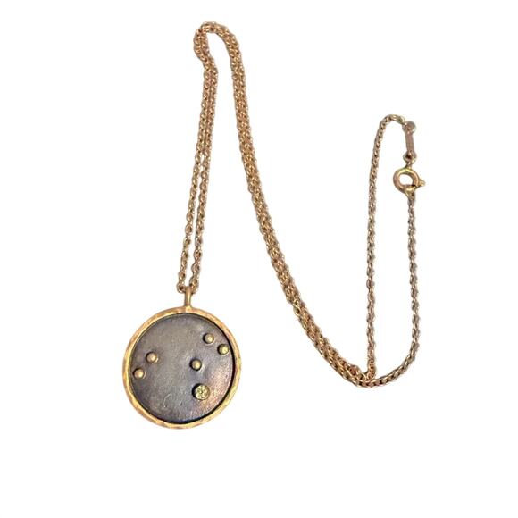 Satya Gold Cancer Zodiac Constellation Pendant Necklace - Picture 1 of 11